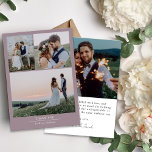 Carte De Remerciements Mariage photo minimaliste 4<br><div class="desc">Un carte de remerciements moderne Les photographies sont à des fins d'illustration et peuvent être changées en votre propre nom.</div>