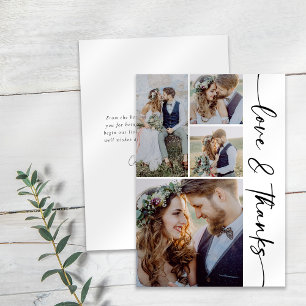 Carte De Remerciements Mariage photo minimaliste 4