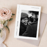 Carte De Remerciements Mariage photo minimaliste moderne de typographie n<br><div class="desc">Express votre gratitude avec notre minimaliste moderne de typographie noire Carte de remerciements de Mariage photo. Ces cartes élégantes présentent un design minimaliste et ultra moderne avec une photo de couple. Cliquez sur le bouton Modifier pour personnaliser cette conception en fonction de vos besoins.</div>