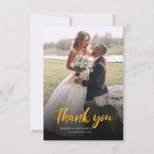 Carte De Remerciements Mariage photo moderne