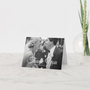 Carte De Remerciements Mariage photo moderne et élégant