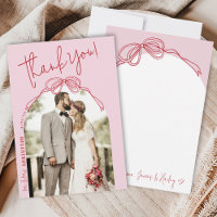Mariage photo moderne Quirky Hand Draw Bow PINK