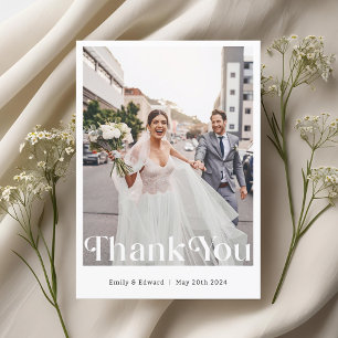 Carte De Remerciements Mariage photo moderne tendance