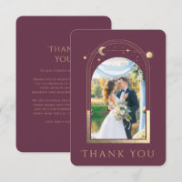 Mariage photo Mystical Chic Plum Gold Star Moon
