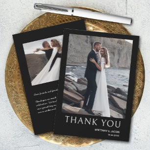 Carte De Remerciements Mariage photo simple