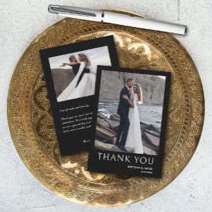 Carte De Remerciements Mariage photo simple