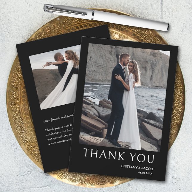 Carte De Remerciements Mariage photo simple (Créateur téléchargé)