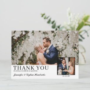 Carte De Remerciements Mariage photo simple