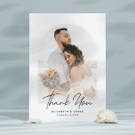 Carte De Remerciements Mariage photo simple cadre d'arc<br><div class="desc">Mariage photo simple cadre d'arc</div>