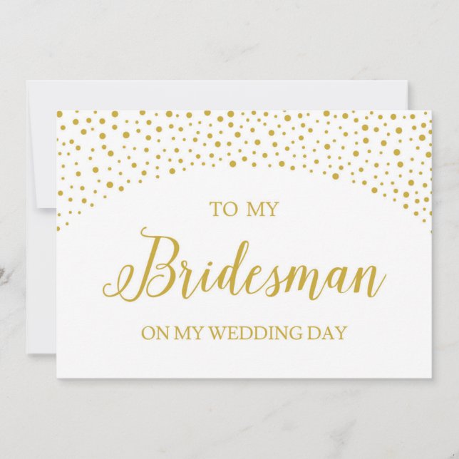 Carte de remerciements mariage Pour Bridesman (Devant)