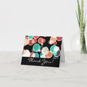 Carte De Remerciements Mariage Remerciements Bulles multicolores sur fond