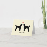 Mariage Remerciements Caniches Standards Noirs