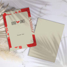 Carte de remerciements Mariage romantique à fleurs