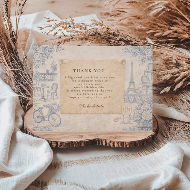 Carte De Remerciements Mariage Romantique à Paris (Créateur téléchargé)