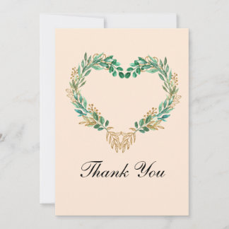 Carte De Remerciements Mariage romantique rustique