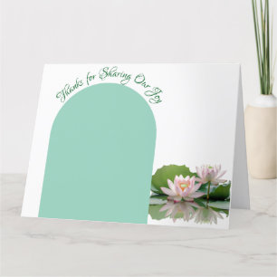 Carte De Remerciements Mariage rose Lotus Fleur Bridesmaid