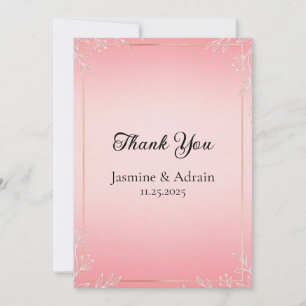 Carte De Remerciements Mariage Rouge à Lèvre Bubble