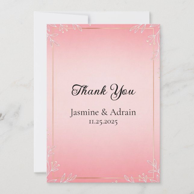 Carte De Remerciements Mariage Rouge à Lèvre Bubble (Devant)