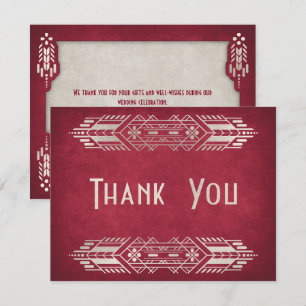 Carte De Remerciements Mariage rouge Geek de jeu vidéo