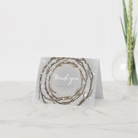 Mariage Rustique d'Hiver Branches & Neige de Campa