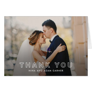 Carte de remerciements Mariage simple