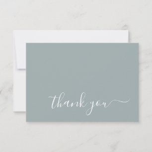 Carte De Remerciements Mariage simple Dusty Blue moderne
