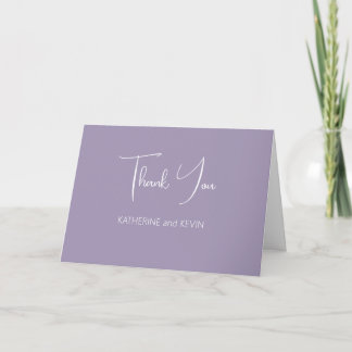 Carte de remerciements Mariage simple Lavender
