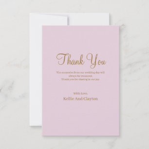 Carte de remerciements Mariage simple violet