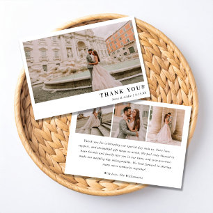 Carte De Remerciements Mariage Simplement Élégant