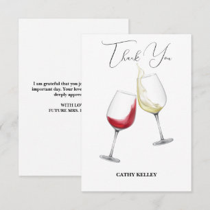 Carte De Remerciements Mariage sur mesure avec brunch et champagne pour l