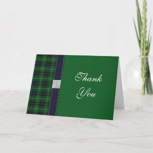 Carte de remerciements Mariage Tartan