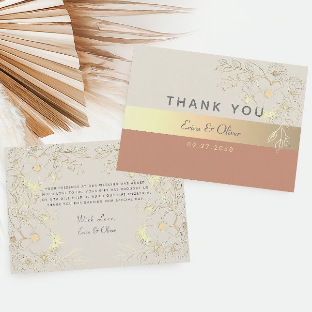 Carte De Remerciements Mariage Terracotta (Créateur téléchargé)