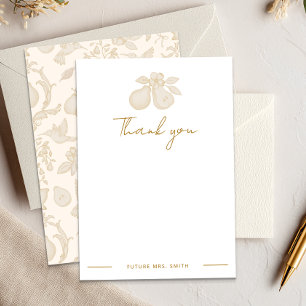 Carte De Remerciements Mariage Thème Poire Parfaite   Mot de Remerciement