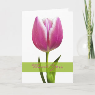 Carte de remerciements Mariage Tulip rose
