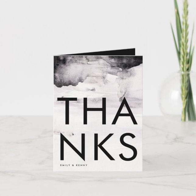 Carte De Remerciements Mariage ultra moderne neutre pour les femmes (Devant)