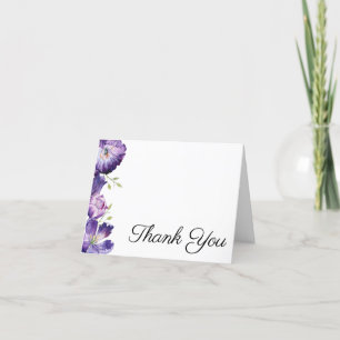 Carte De Remerciements Mariage Ultra Violet Aquarelle Tulipes