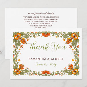 Carte De Remerciements Mariage vert Talavera Fiesta mexicaine