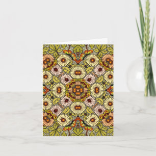 Carte De Remerciements Mariage Vintage, Fleurs de Jardin Floral Papillons