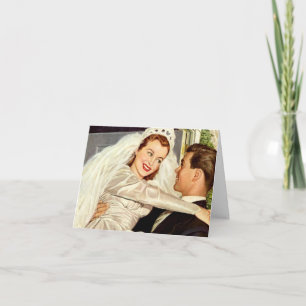 Carte De Remerciements Mariage vintage Nouveaux mariés, Mariée heureuse e