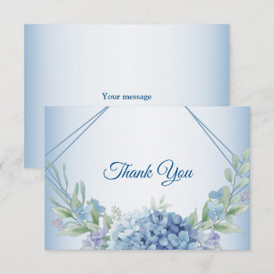 Carte De Remerciements Mariage Vintage Poussiéreux Cadre Herbal Floral Bl