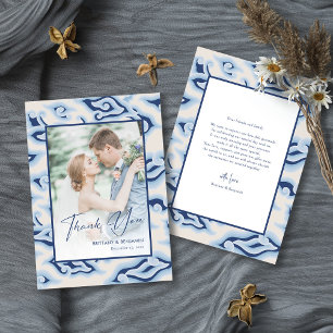 Carte De Remerciements Mariage vintage unique et élégant