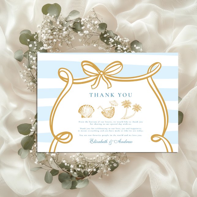 Carte De Remerciements Mariage Whimsical Shoreline (Créateur téléchargé)