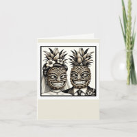 Marie et marié Tête Tiki Aloha de Pineapple Mariag