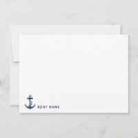 Marine Blue Ancre Nom du bateau Nautique Personnal