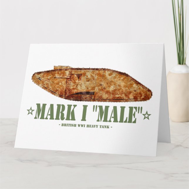 Carte De Remerciements Mark I Homme Guerre mondiale Première Guerre mondi (Devant)