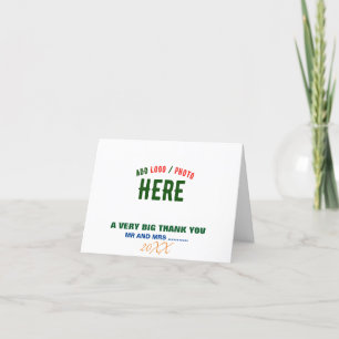 CARTE DE REMERCIEMENTS MARQUE BLANCHE MODERNE ET PERSONNALISABLE VÉRIFIÉE