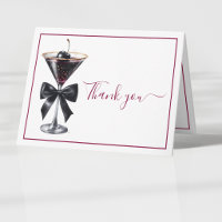 Martini de cocktail cerise à ruban noir