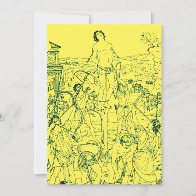 Carte De Remerciements Martyre de saint Sébastien  (Devant)