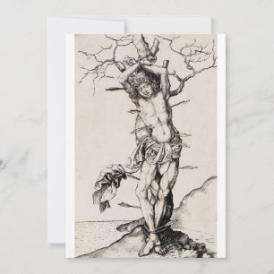 Carte De Remerciements Martyre de saint Sébastien par Martin Schongauer