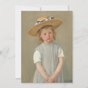 Carte De Remerciements Mary Cassatt - Enfant dans un chapeau de paille